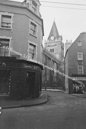 TOWER OF ST NICHOLAS FROM SHOP STREET